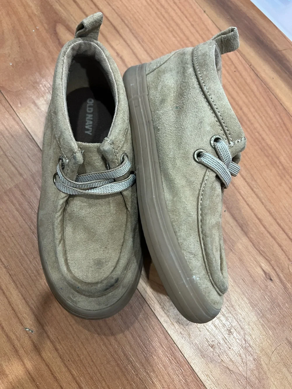 Old Navy Light Tan Suede Boat Shoes